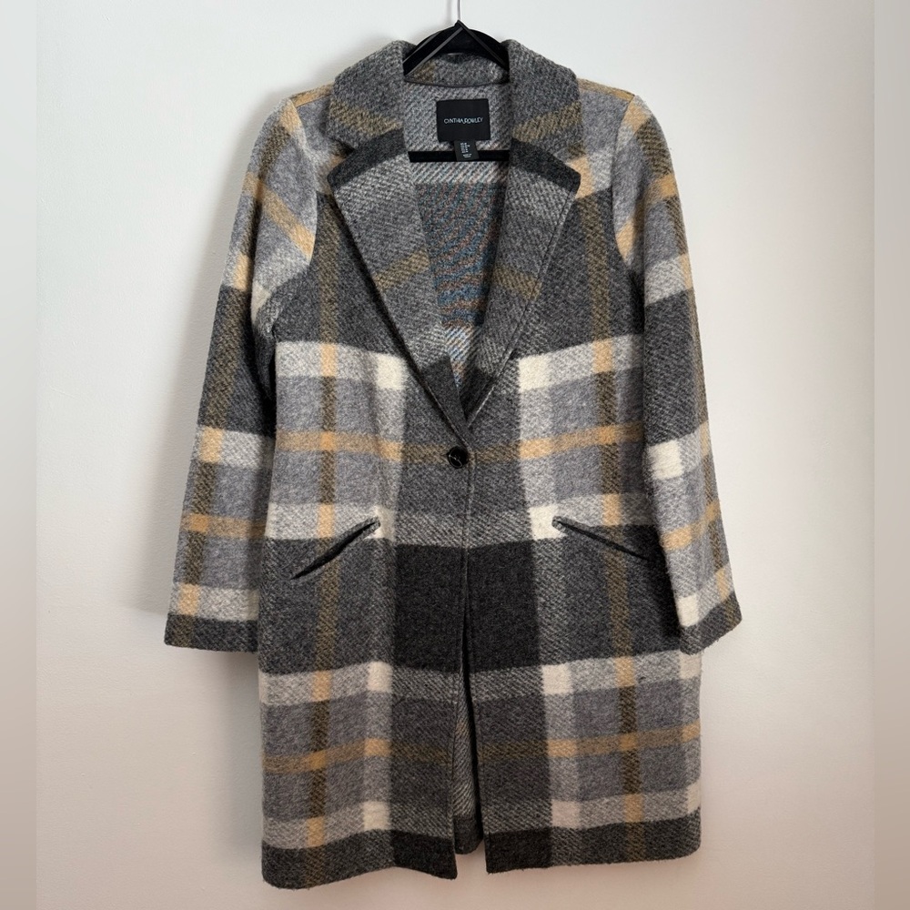 Cynthia Rowley Plaid Blanket Coat